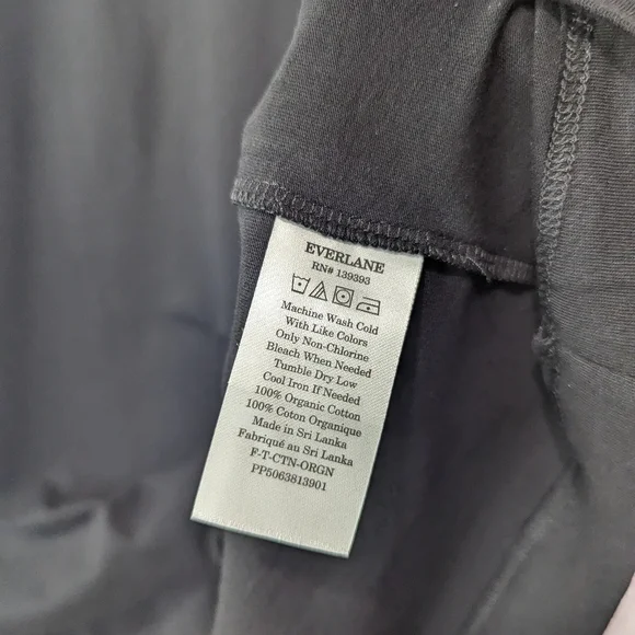 Everlane Long Sleeve Tee Black Shirt Crew Oversized Organic Cotton Women - Picture 9 of 13